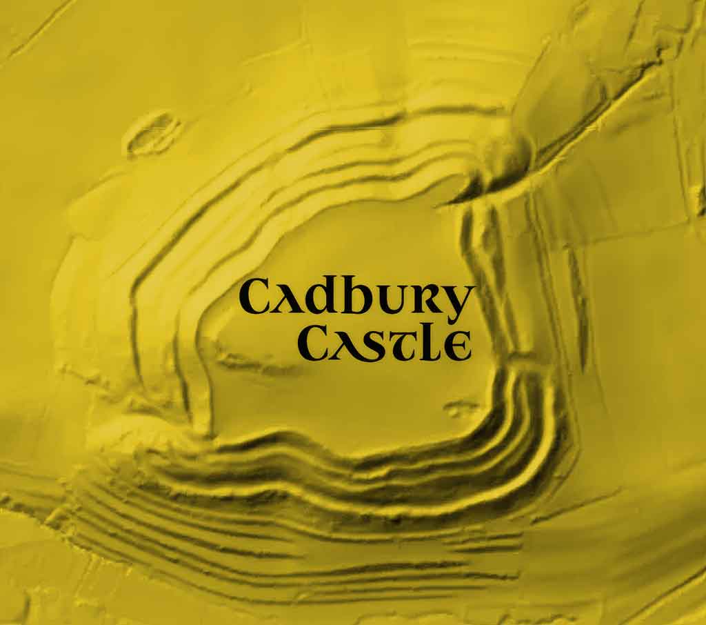 The earthwork ramparts of Cadbury Castle hillfort in Somerset, a leading candidate for the legendary Camelot