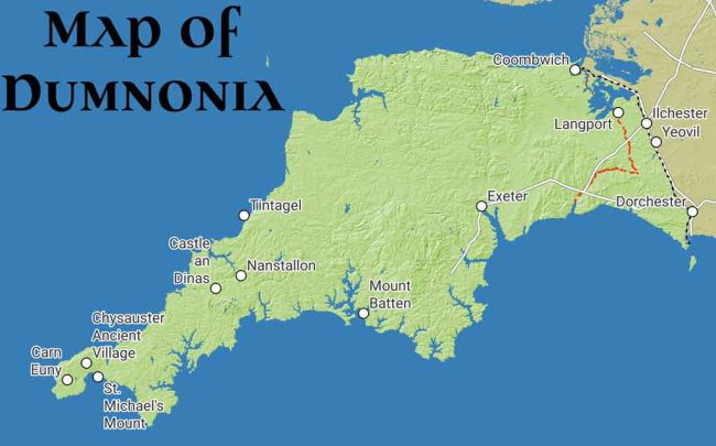 Map of Dumnonia