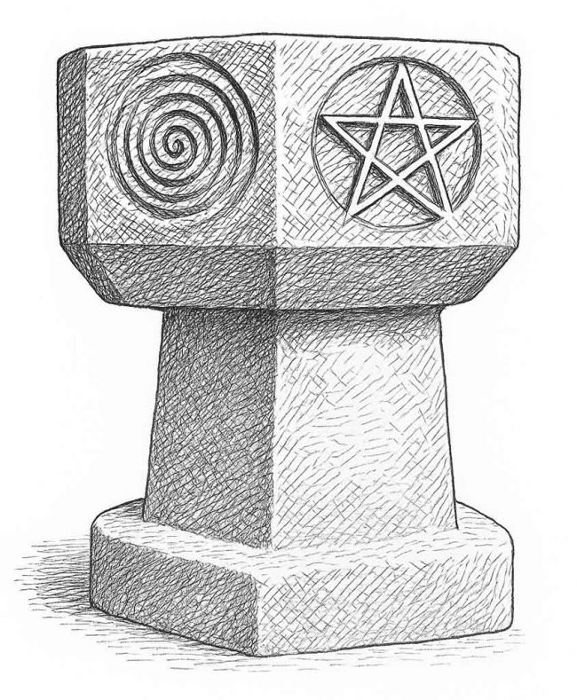 font at Lewannick Church