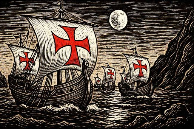 Knights Templar Fleet Escaping