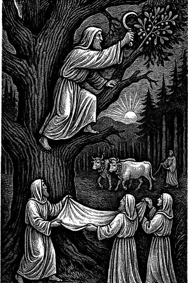 Druids Harvest Mistletoe