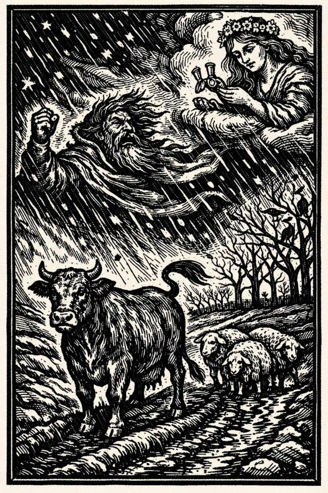 Borrowed Days  and the Brindle Cow