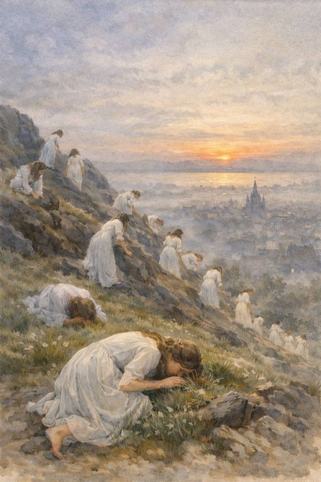 Edinburgh Castle Rock Morning Dew